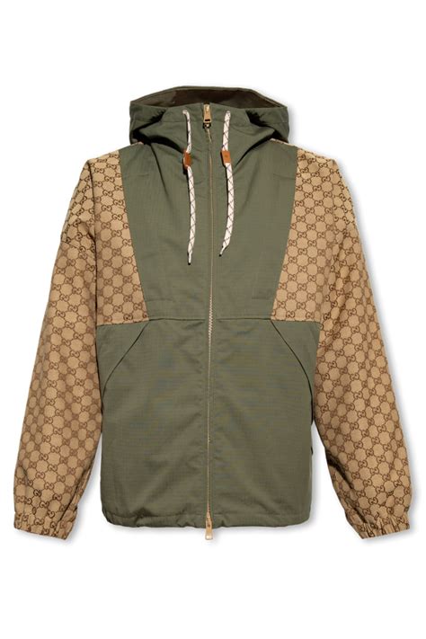 checked jacket gucci|Gucci hooded jacket.